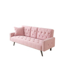 Sofa Bed With Nail Head Trim And Cup Holders - Pink by HouseOfZazla