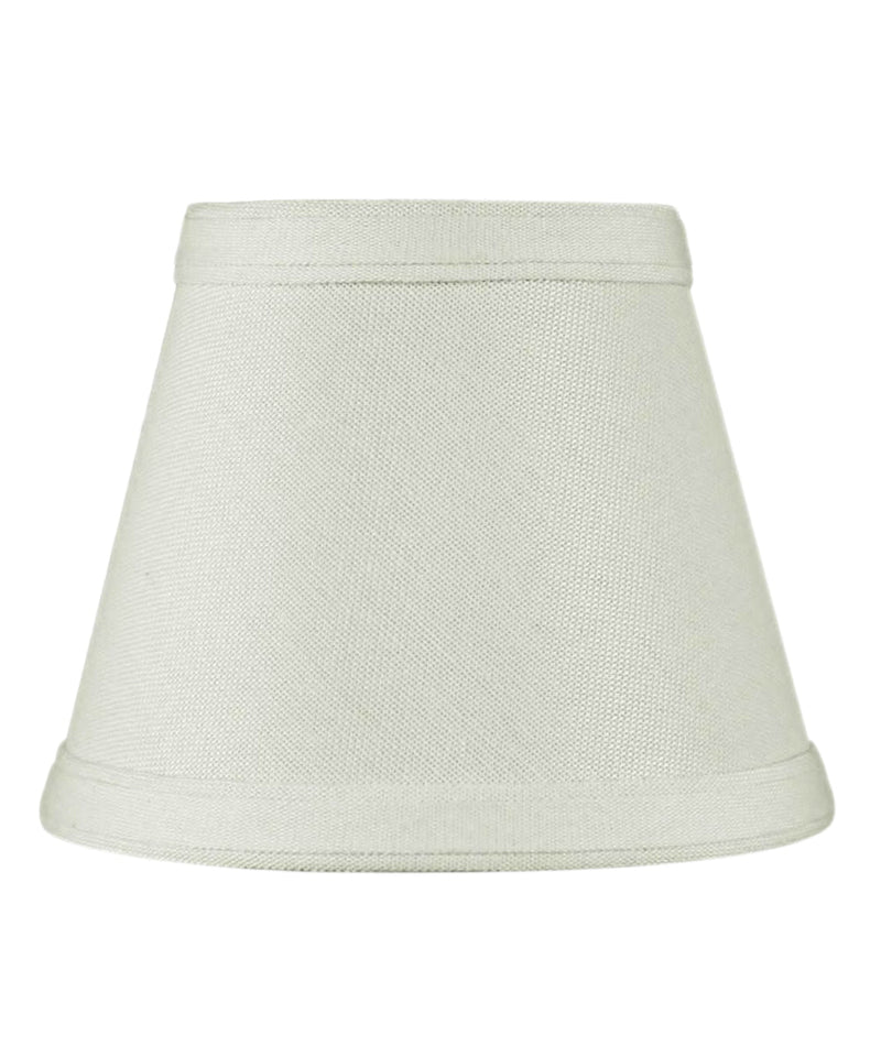 5"W x 4"H Set of 6 Clip-on Candelabra Lamp Shade Light Oatmeal Fabric