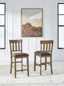 Urbinforte - Upholstered Barstool (Set of 2) - Light Brown