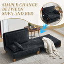 Mid Century Modern Foldable Sofa Bed, 3 In 1 Convertible Sleeper With 3 Pillows by HouseOfZazla