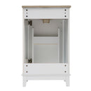 Modern Small Bathroom Vanity Cabinet With Ceramic Basin, Ample Storage, 1 Soft Close Door by HouseOfZazla