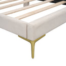 Upholstered Daybed With Headboard And Armrest, Support Legs by HouseOfZazla