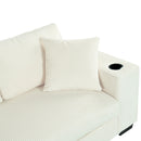 Mirod Large Sectional Sofa with Thick Cushions, and Built-in Cup Holders & Charging Ports