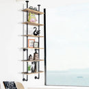 6-Tier Industrial Wall Mounted Pipe Shelves by LJGDeals