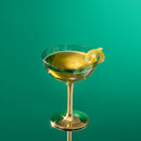 Colored Coupe Art Deco Glasses Gold Set Of 2 12 Oz Classic Cocktail Glassware For Champagne Martini by The Wine Savant