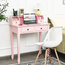 Writing Desk 2-Tier Vanity Desk Computer Desk with 4 Drawers by LJGDeals
