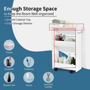 Slim Rolling 3-Tier Bathroom Mobile Shelving Cabinet wih Handle by LJGDeals