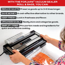 100 Count 8x12 Vacuum Sealer Bags - Textured on Both Sides, 7.5 Mil Thickness