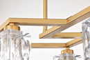 6 Light Crystal Ceiling Light For Dining Room, Modern Ceiling Lamp With Light Fixture For Entryway, Lobby, Kitchen, Bedroom, Living Room, Conference Room, (6*G9 Bulbs Included) by HouseOfZazla