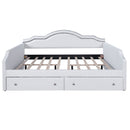 Upholstered Daybed With LED Lights And 2 Drawersme