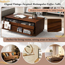Modern Rectangle Coffee Table With 4 Drawers And 2 Display Shelves by HouseOfZazla