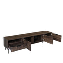 78" TV Stand With Storage Cabinets For Living Room - Walnut by HouseOfZazla