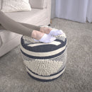 Diamond - Handcrafted Cylindrical Pouf by HouseOfZazla