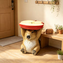 14" Capybara Holding Apple Slice Stool