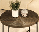 Coffee And End Table Set Waterproof Cover, Distressed Cylindrical Design, Legs Classic Rustic Charm (Set of 2) by HouseOfZazla
