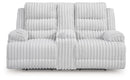 Rhines Falls - Double Reclining Power Loveseat With Console - Alloy