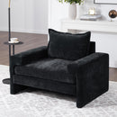 Upholstered Accent Chair With Wide Armrests And Ergonomic Back Support