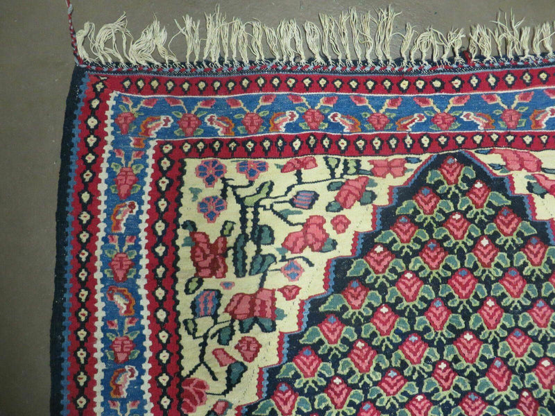 4' X 6' Vintage Handmade Turkish Flat weave Rug Tribal