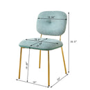 Modern Dining Chairs (Set of 2) Upholstered Accent Chairs With Metal Legs Space Saving Contemporary Seating - Green by Unique Piece Furniture