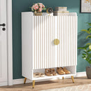 Shoe Cabinet With Doors, 7 Tier Storage Organizer