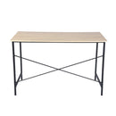 47.2" x 23.6" x 29.6" Metal Frame Home Office Writing Desk - Oak & Black