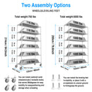 6 Tier Wire Shelving Unit, 6000 LBS NSF Height Adjustable Metal Garage Storage Shelves with Wheels, Heavy Duty Storage Wire Rack Metal Shelves - White - 204882
