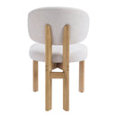 Beige Upholstered Scandinavian Dining Chair