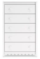 Hallityn - Five Drawer Chest - White