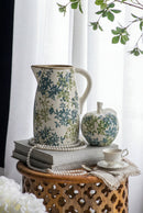 7.9X5.9X9.4" Floral Pitcher Vase