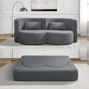 Folding Sofa Bed - Convertible Teddy Bear Fabric Sleeper
