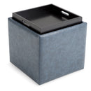 Rockwood - Upholstered Cube Storage Ottoman With Tray by Unique Piece Furniture