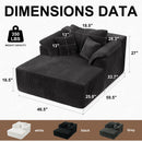 Chaise Lounge Chair, Deep Seat Sleeper Couch For Living Room by HouseOfZazla
