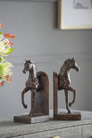 S/2 5x4x10.5' Trotting Horse Bookends by HouseOfZazla