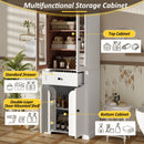 Bathroom Storage Cabinet, Adjustable Shelves & Drawer, Freestanding Tower by Unique Piece Furniture