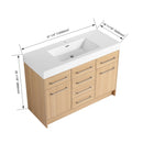 Freestanding Bathroom Vanity With Resin Sink, Soft-Closing Doors And Drawers by HouseOfZazla