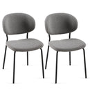 Boucle Dining Chairs, Dining Chairs With Metal Legs For Dining Room, Kitchen, Living Room by HouseOfZazla