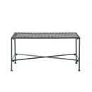 Luna Outdoor Iron Coffee Table - Black Brush Silver by HouseOfZazla
