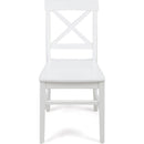 Acacia Wood Dining Chairs, White
