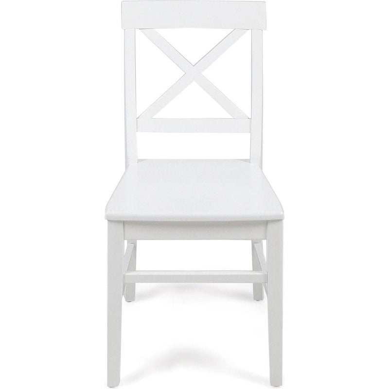 Acacia Wood Dining Chairs, White