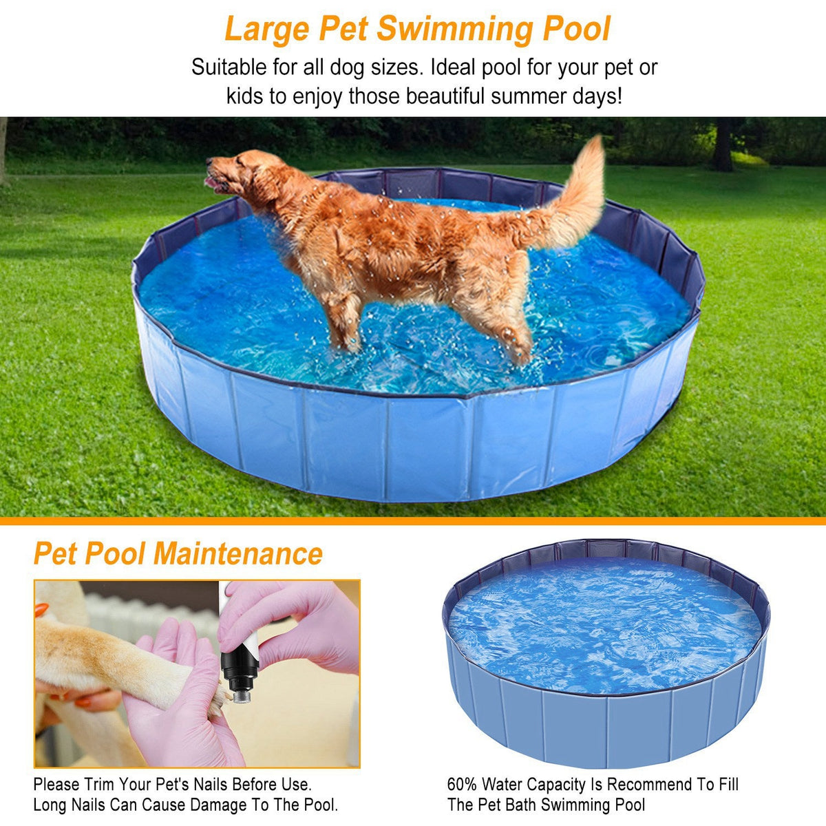 GBruno Foldable Pet Swimming Pool, photo 5 of 8