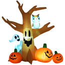 HOMCOM 7.5' Tall Lighted Halloween Inflatable Yard Decoration