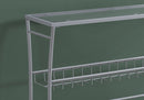 Accent Console Table For Entryway, Contemporary & Modern - Silver