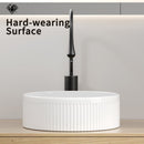 Small Bathroom Sink - 14 Inch Round Above Counter Porcelain Ceramic