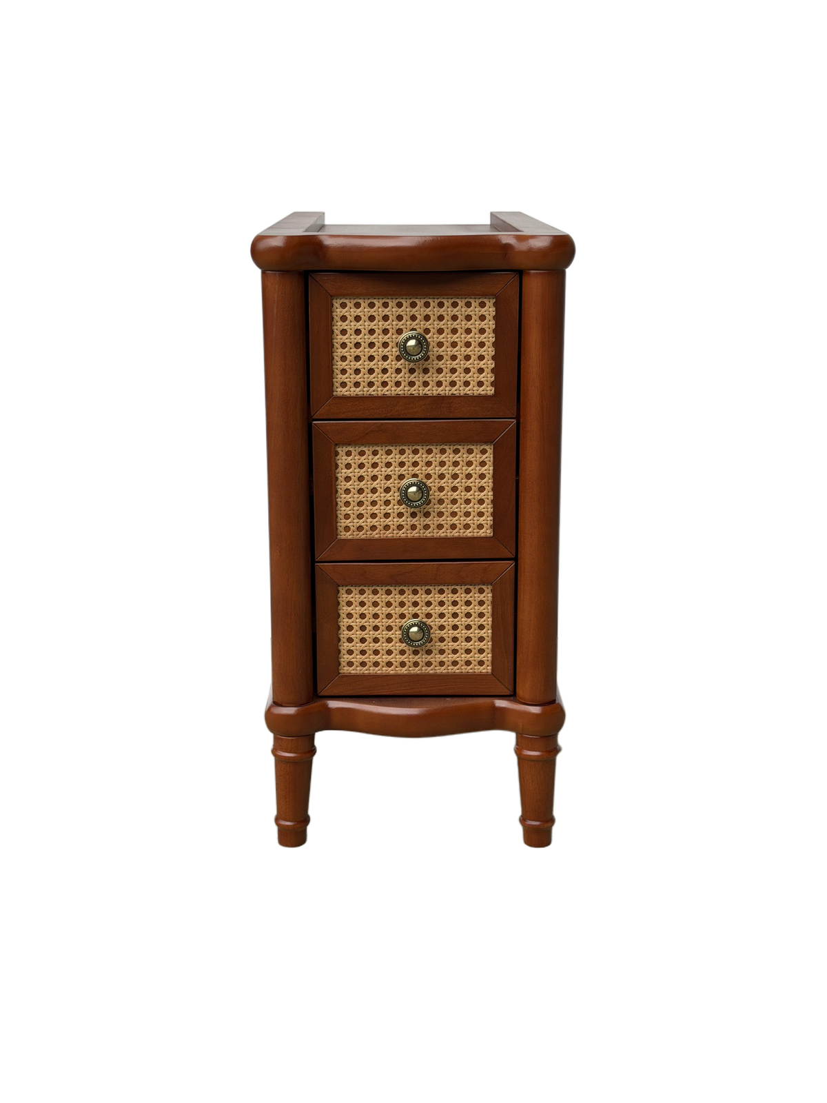 Rattan Narrow Side Table with 3 Drawers, photo 9 of 9