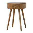 Nordic Chestnut Circular Nightstand by HouseOfZazla