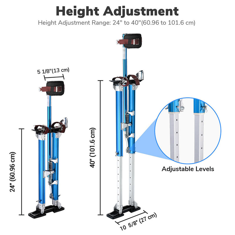 Yescom Drywall Stilts 24" - 40" Adjustable Aluminum