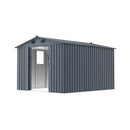 [08X10FT] Large Outdoor Metal Backyard Garden Storage Tool Shed With Window And Lockable Doors (SAK68140)