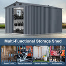 [08X10FT] Alora Large Outdoor Metal Storage Tool Shed With Window And Lockable Doors (SAK32987)