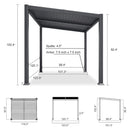 [08X10FT] Alora Modern Louvered Aluminum Pergola With Sloped Roof (SAK12169)