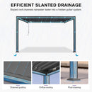 [08X10FT] Alora Modern Wall-Mounted Louvered Pergola With Aluminum Frame (SAK60977)